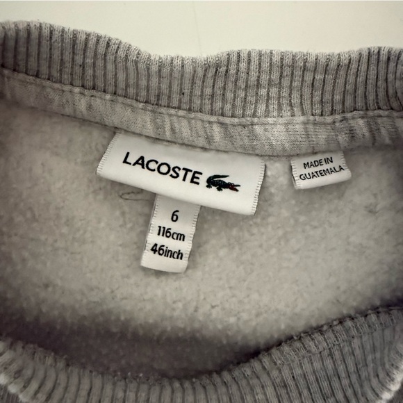 Lacoste Gray Sweatshirt with Crocodile Graphic and skirt size 6 - Picture 11 of 13